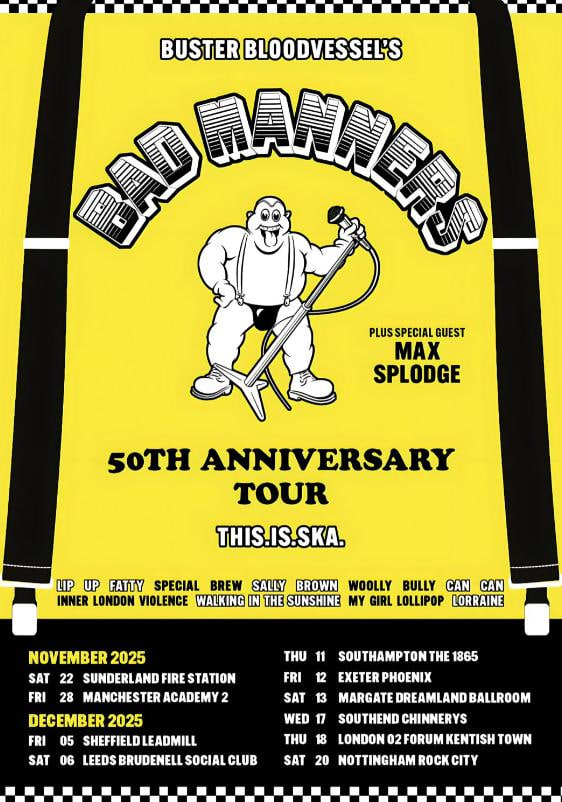 Bad Manners 50th Anniversary Tour Poster 2025-2026